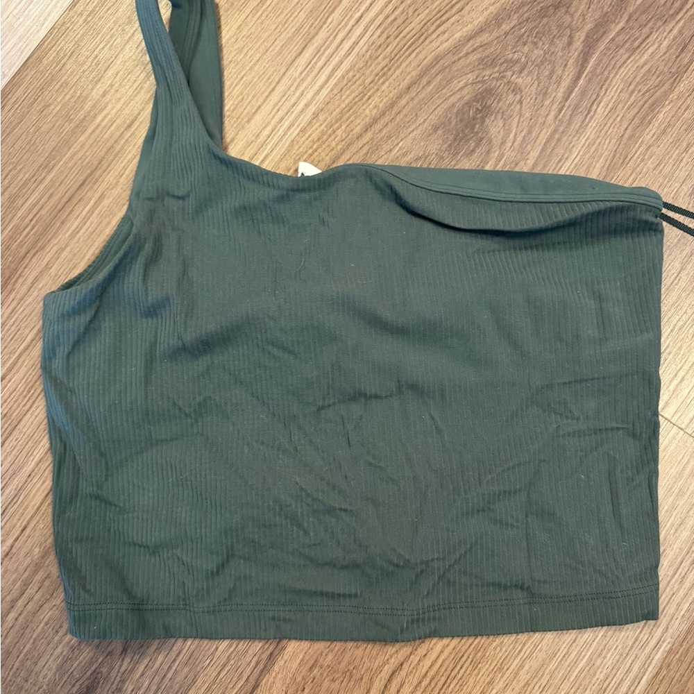 lululemon athletica Ribbed Nulu Asymmetrical Yoga Tank Top Light Support A/B Cup